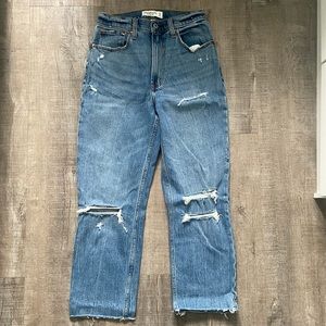 Abercrombie and Fitch high rise straight leg jeans